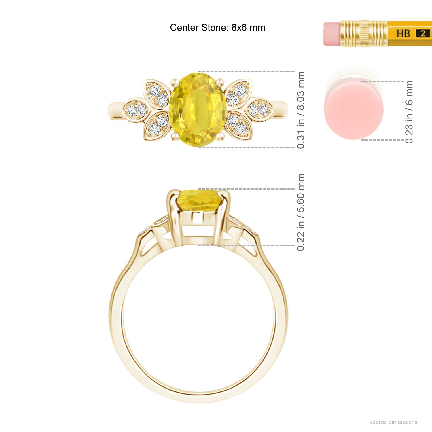 AA - Yellow Sapphire / 1.62 CT / 14 KT Yellow Gold