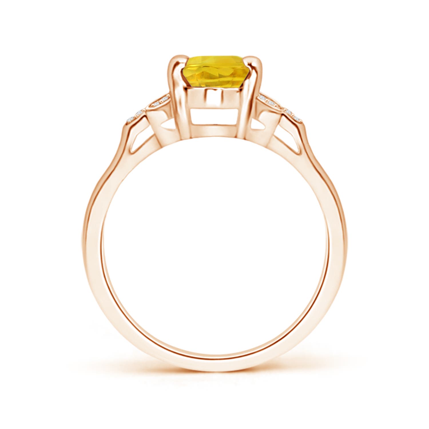 AAA - Yellow Sapphire / 1.62 CT / 14 KT Rose Gold