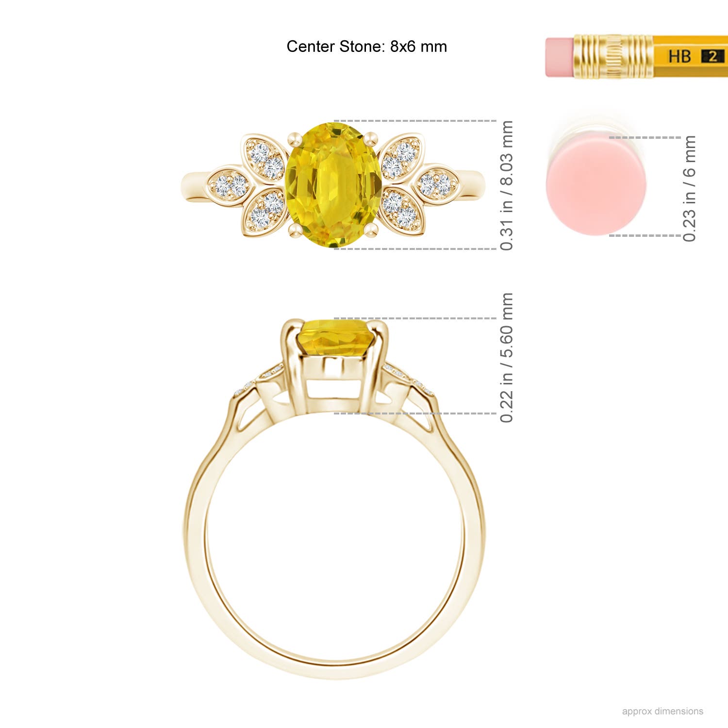 AAA - Yellow Sapphire / 1.62 CT / 14 KT Yellow Gold