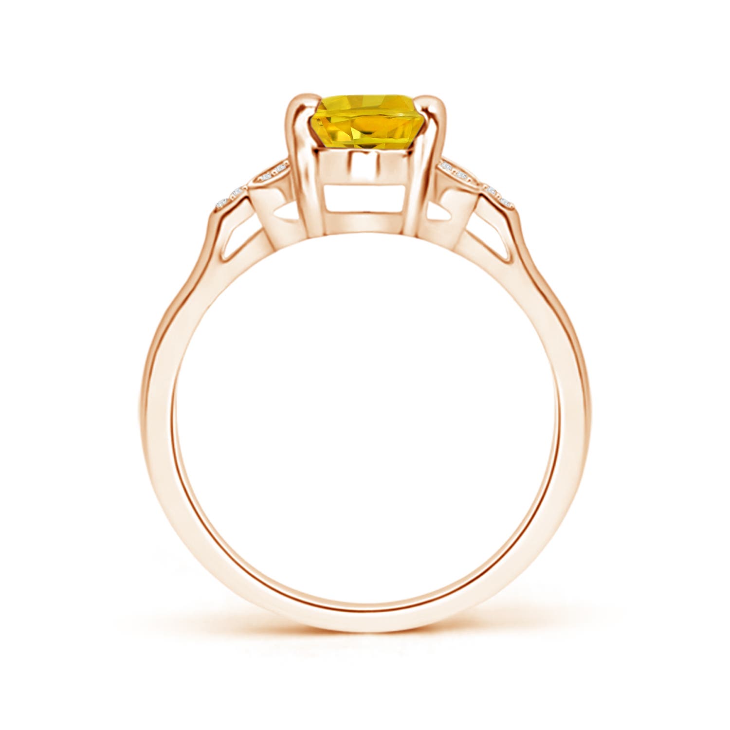 AAAA - Yellow Sapphire / 1.62 CT / 14 KT Rose Gold