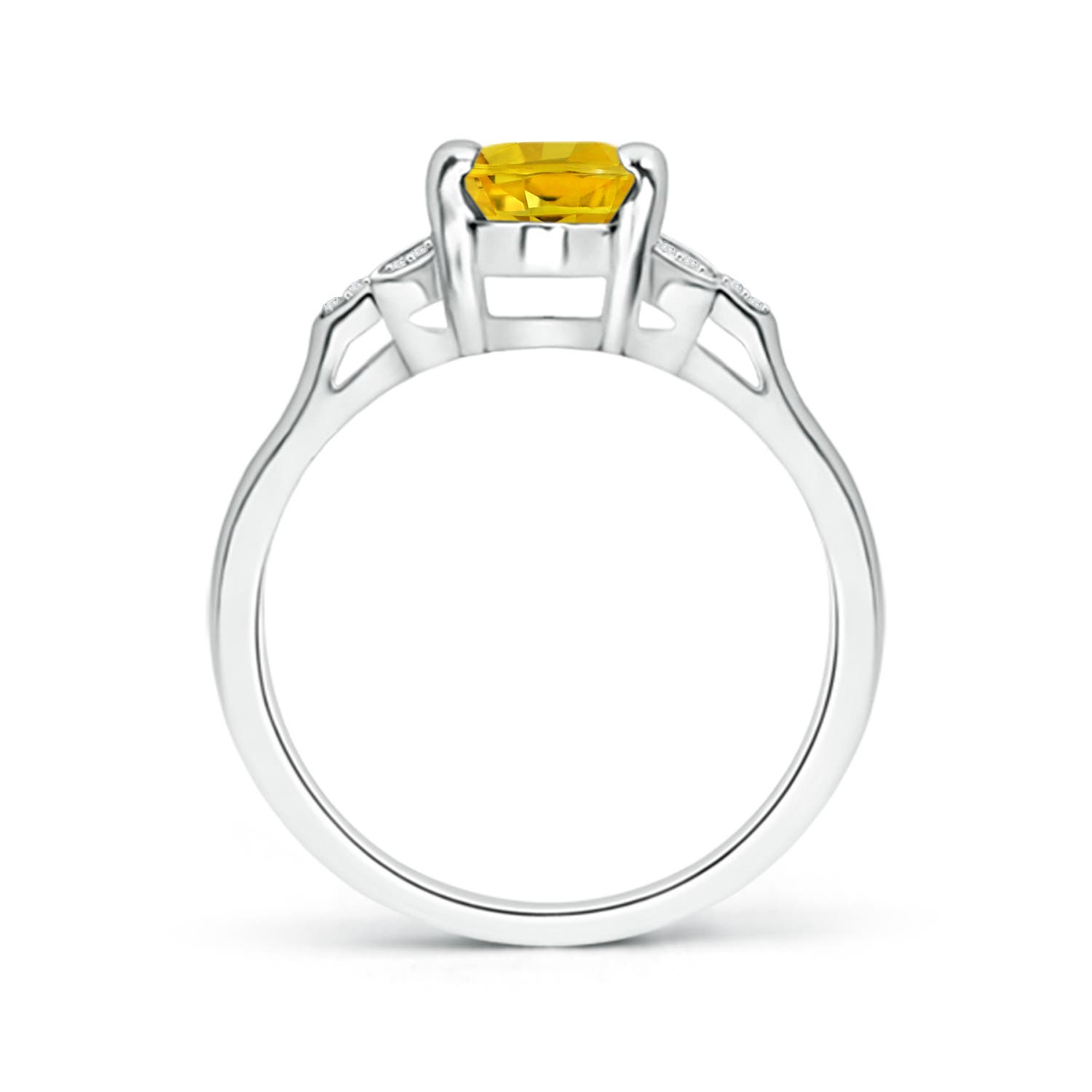 AAAA - Yellow Sapphire / 1.62 CT / 14 KT White Gold