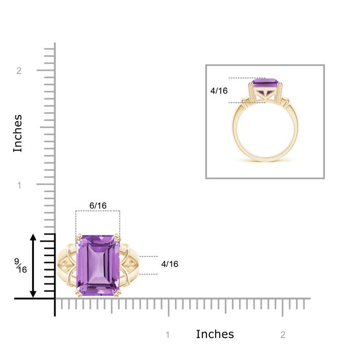 A - Amethyst / 6.5 CT / 14 KT Yellow Gold