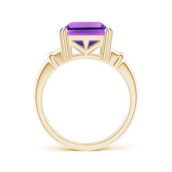 14x10mm AA Octagonal Amethyst Split Shank Ring in Yellow Gold product image