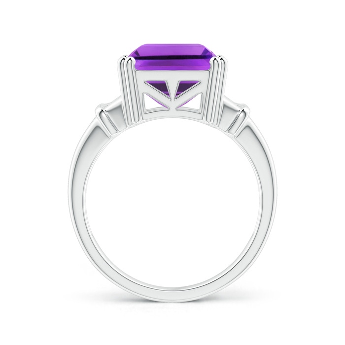 14x10mm AAA Octagonal Amethyst Split Shank Ring in White Gold product image