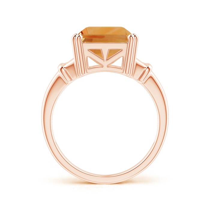 14x10mm A Octagonal Citrine Split Shank Ring in 9K Rose Gold product image