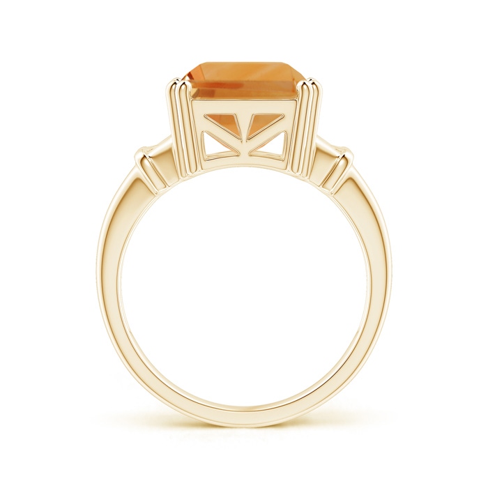 14x10mm A Octagonal Citrine Split Shank Ring in Yellow Gold product image
