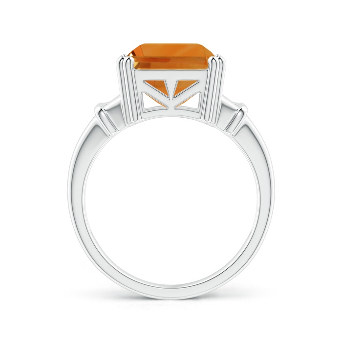14x10mm AA Octagonal Citrine Split Shank Ring in White Gold Product Image
