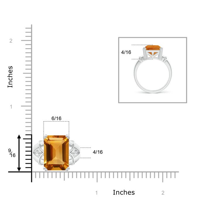 AA - Citrine / 6.8 CT / 14 KT White Gold