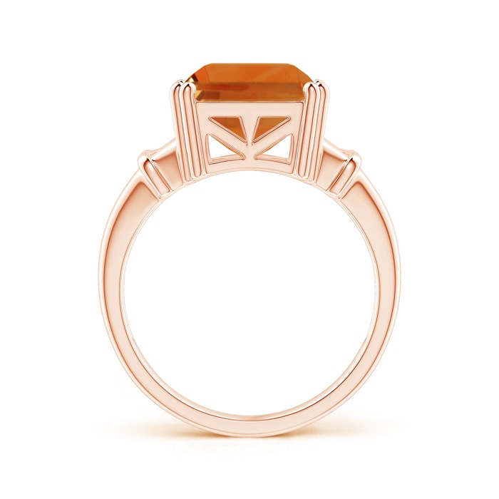 14x10mm AAA Octagonal Citrine Split Shank Ring in Rose Gold product image