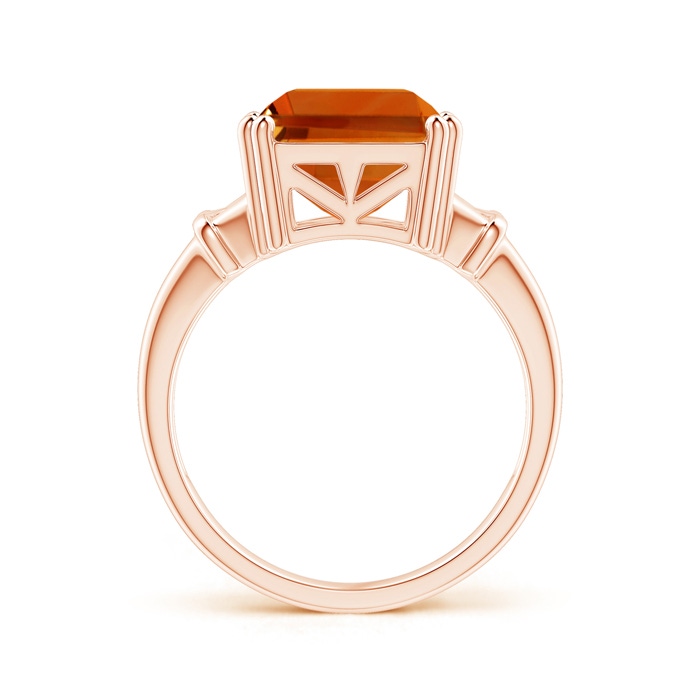 14x10mm AAAA Octagonal Citrine Split Shank Ring in Rose Gold product image