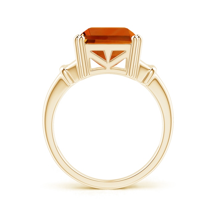 14x10mm AAAA Octagonal Citrine Split Shank Ring in Yellow Gold product image