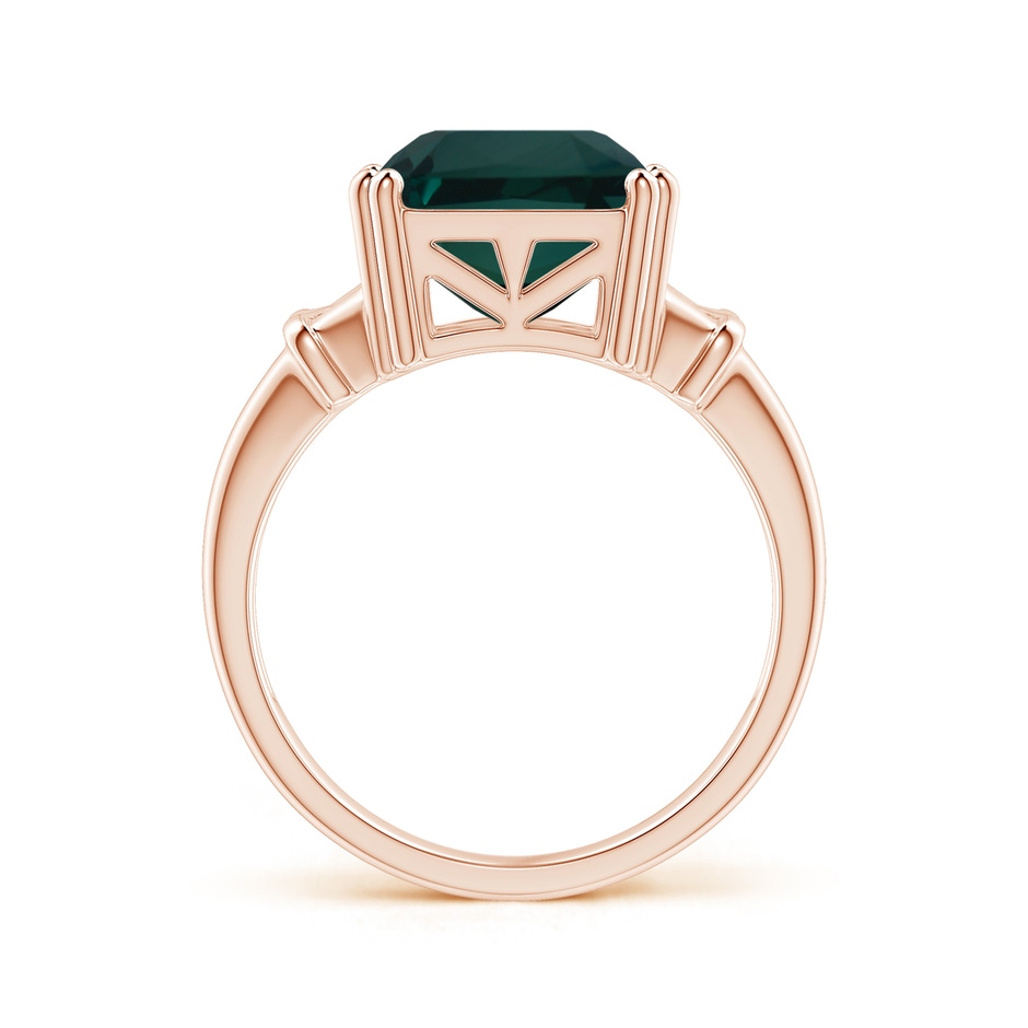 13.82x11.58x10.49mm AAAA GIA Certified Octagonal Teal Colour Sapphire Split Shank Ring in 18K Rose Gold side 199