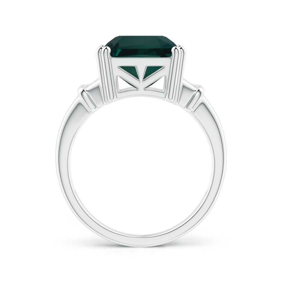 13.82x11.58x10.49mm AAAA GIA Certified Octagonal Teal Colour Sapphire Split Shank Ring in P950 Platinum side 199