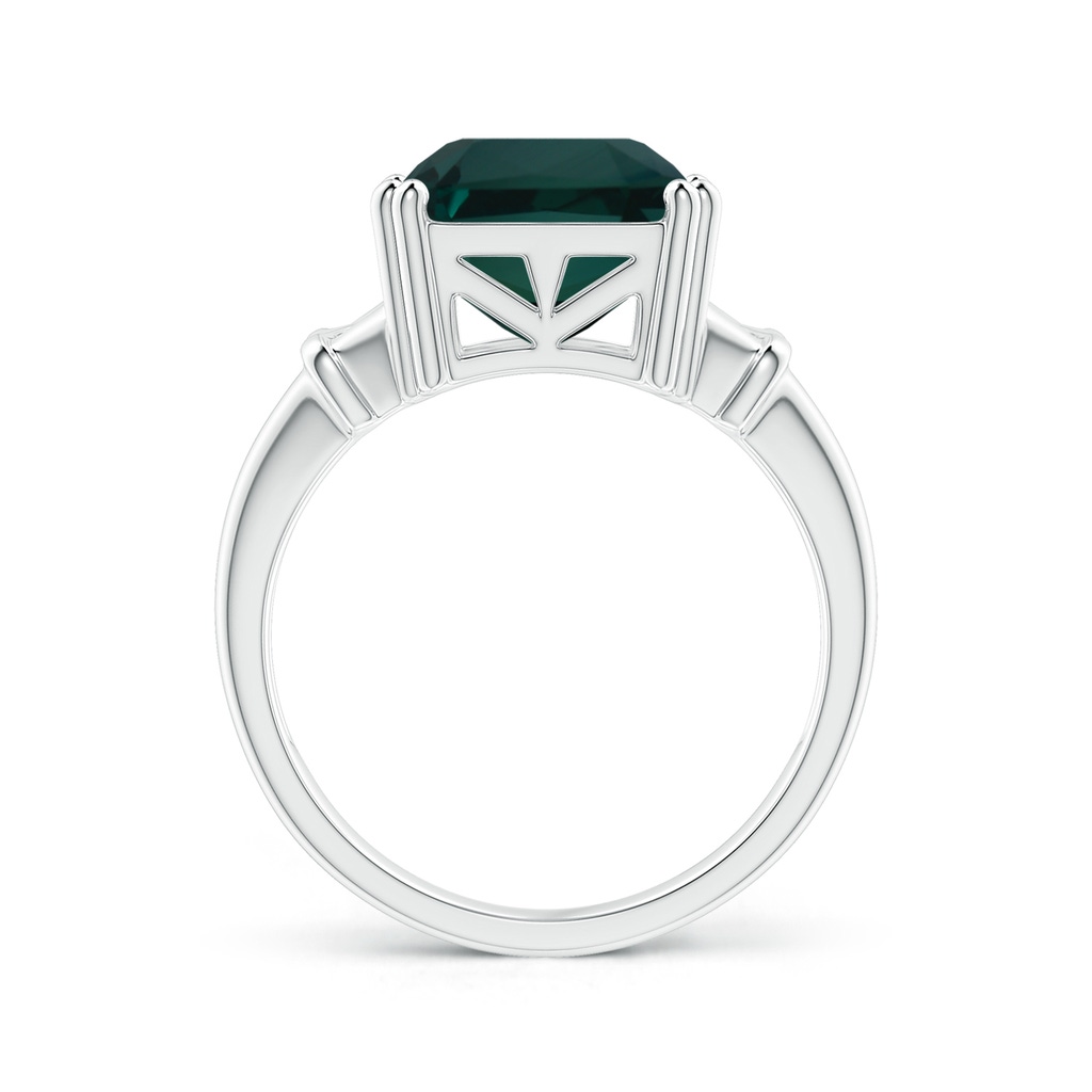 13.82x11.58x10.49mm AAAA GIA Certified Octagonal Teal Colour Sapphire Split Shank Ring in White Gold - side 199