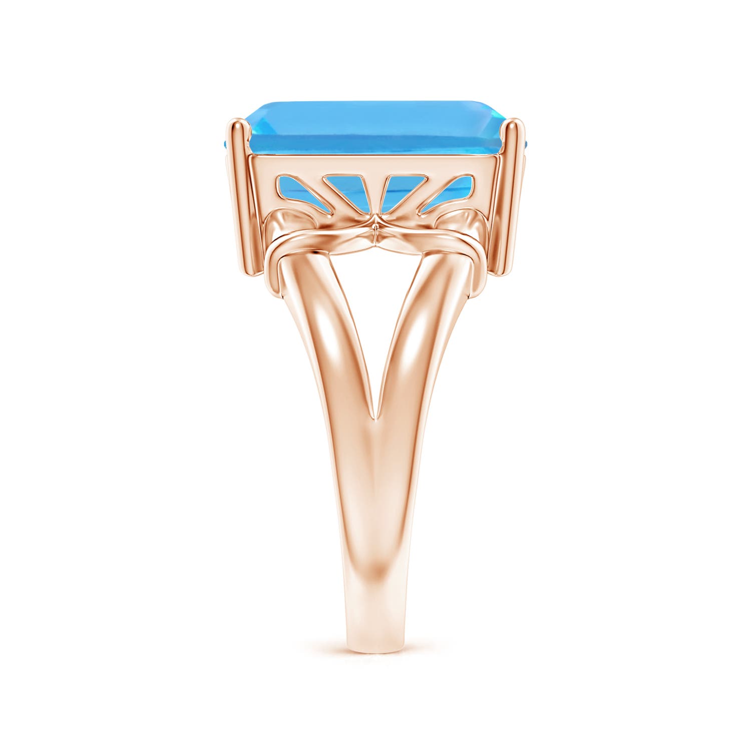 AA - Swiss Blue Topaz / 10 CT / 14 KT Rose Gold