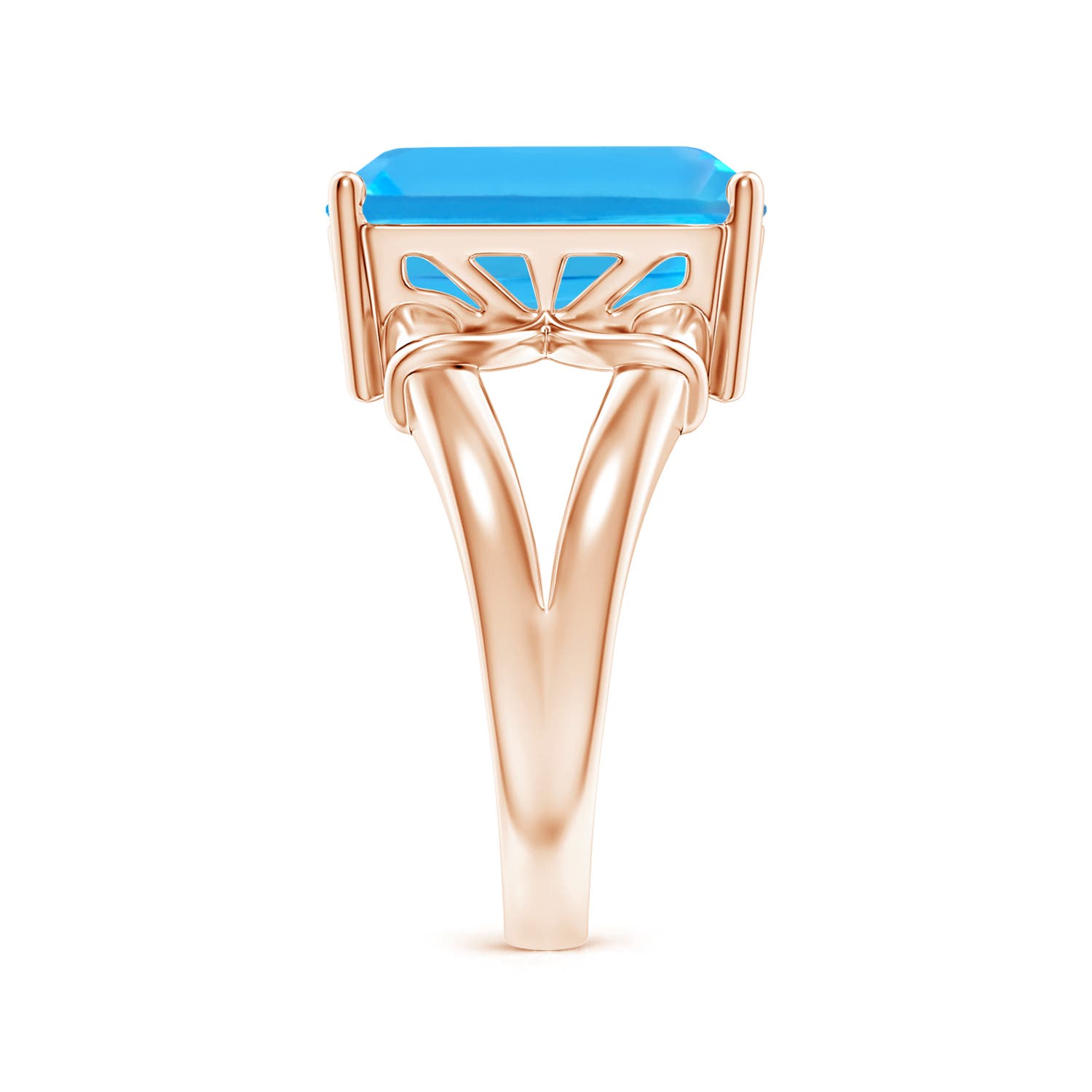 AAA - Swiss Blue Topaz / 10 CT / 14 KT Rose Gold