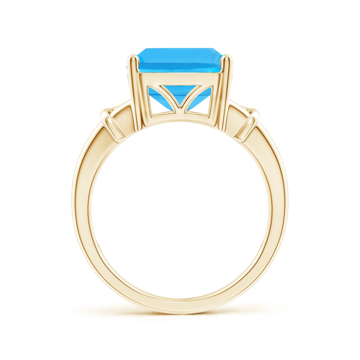 AAA - Swiss Blue Topaz / 10 CT / 14 KT Yellow Gold