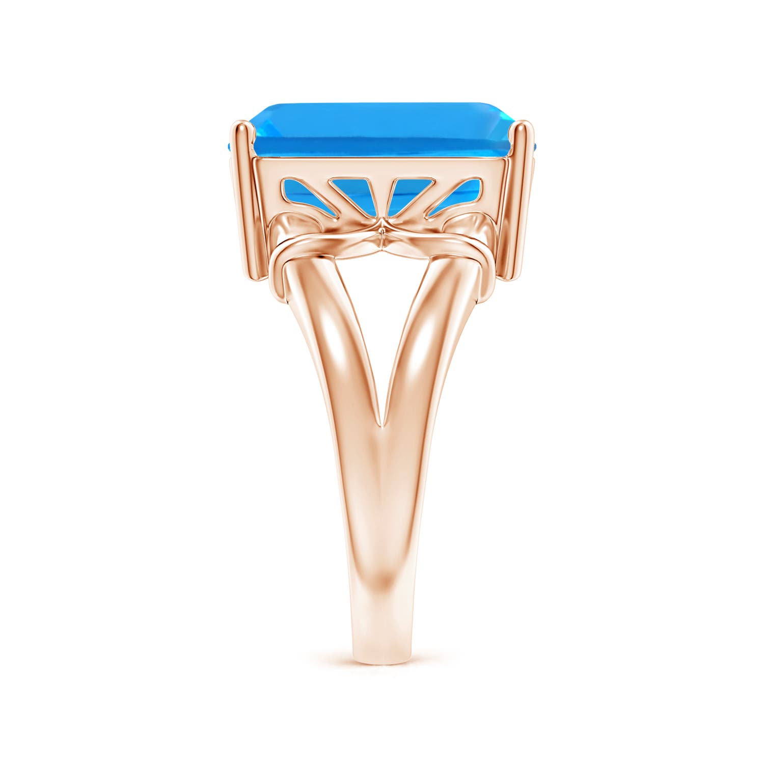 AAAA - Swiss Blue Topaz / 10 CT / 14 KT Rose Gold