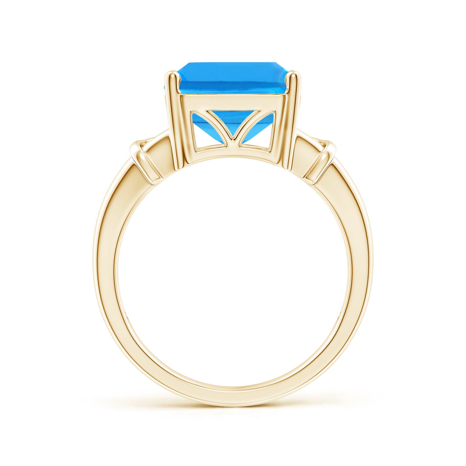 AAAA - Swiss Blue Topaz / 10 CT / 14 KT Yellow Gold