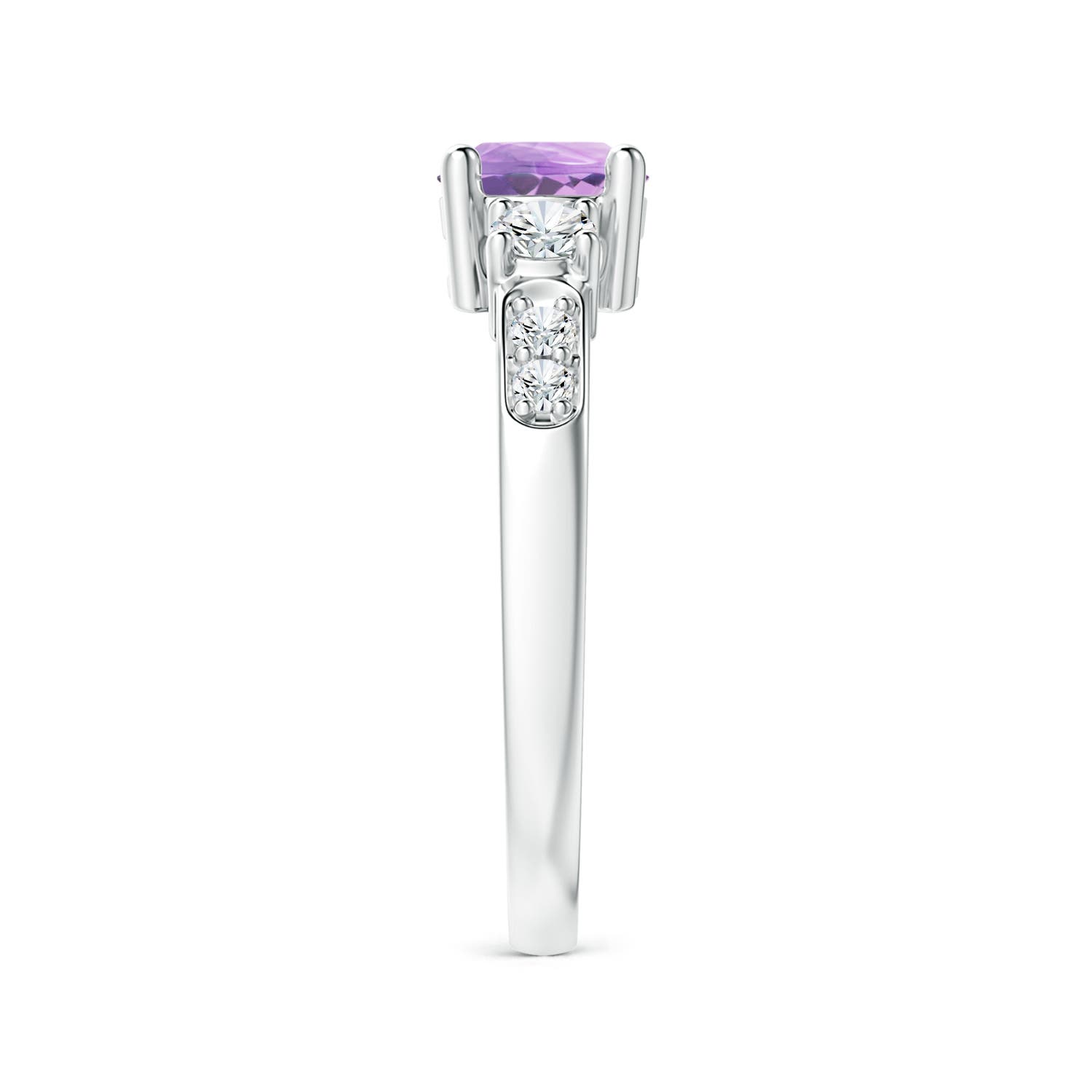 A - Amethyst / 1.13 CT / 14 KT White Gold