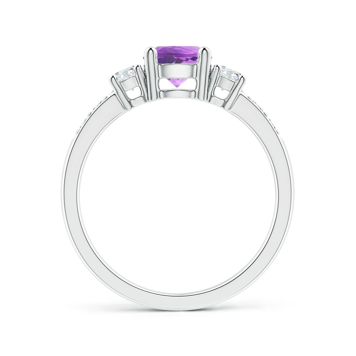 AAA - Amethyst / 1.13 CT / 14 KT White Gold