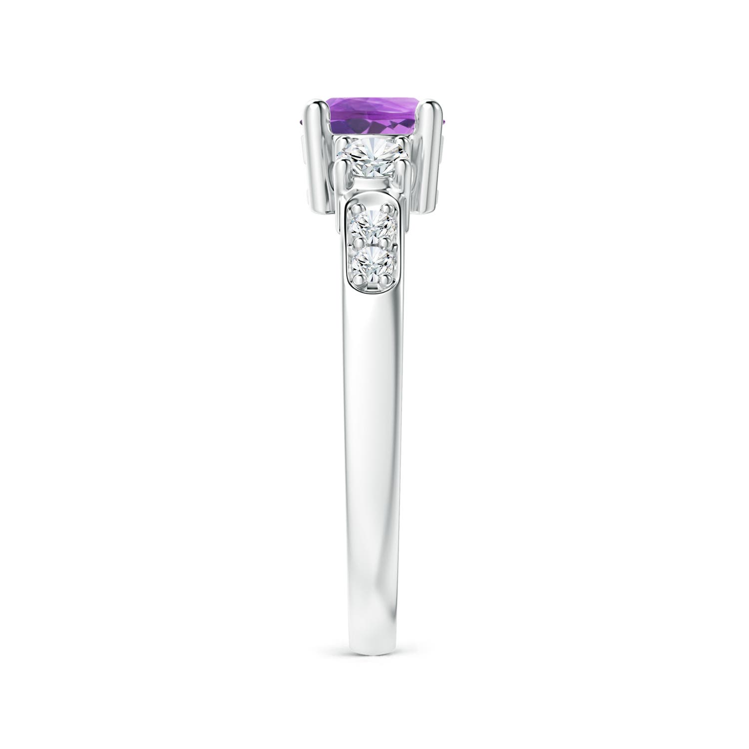 AAA - Amethyst / 1.13 CT / 14 KT White Gold