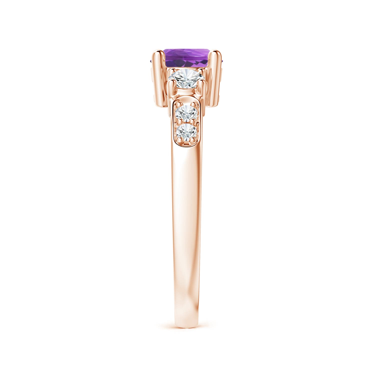 AAAA - Amethyst / 1.13 CT / 14 KT Rose Gold