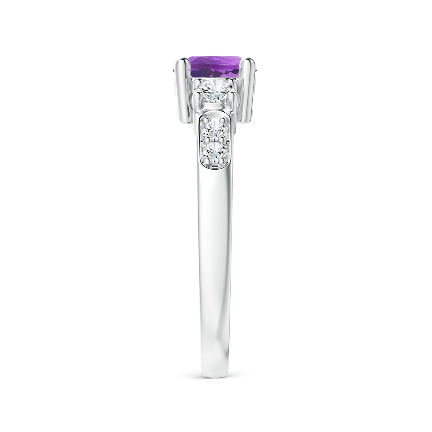 AAAA - Amethyst / 1.13 CT / 14 KT White Gold