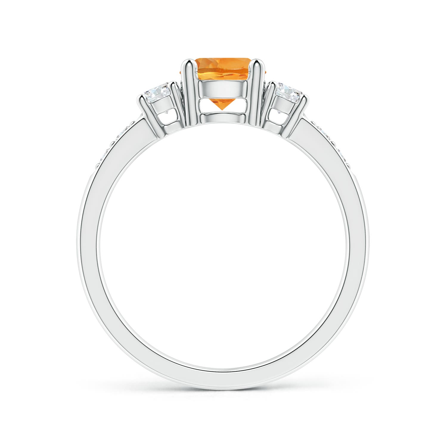 AAA - Citrine / 1.03 CT / 14 KT White Gold