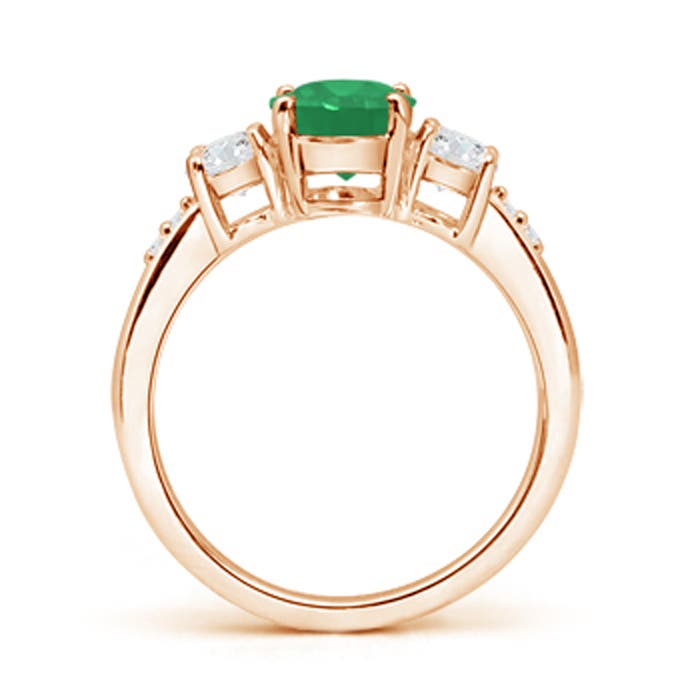 A - Emerald / 1.08 CT / 14 KT Rose Gold