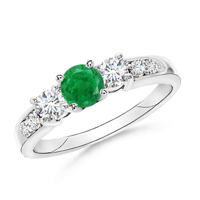 AA - Emerald / 1.08 CT / 14 KT White Gold