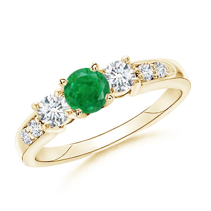 AA - Emerald / 1.08 CT / 14 KT Yellow Gold