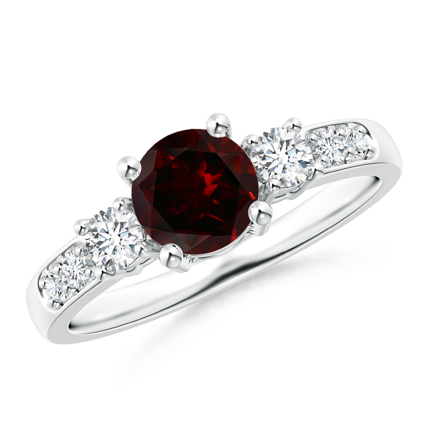 A - Garnet / 1.33 CT / 14 KT White Gold