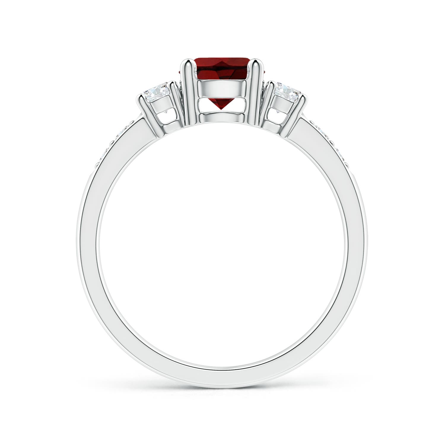 AAA - Garnet / 1.33 CT / 14 KT White Gold