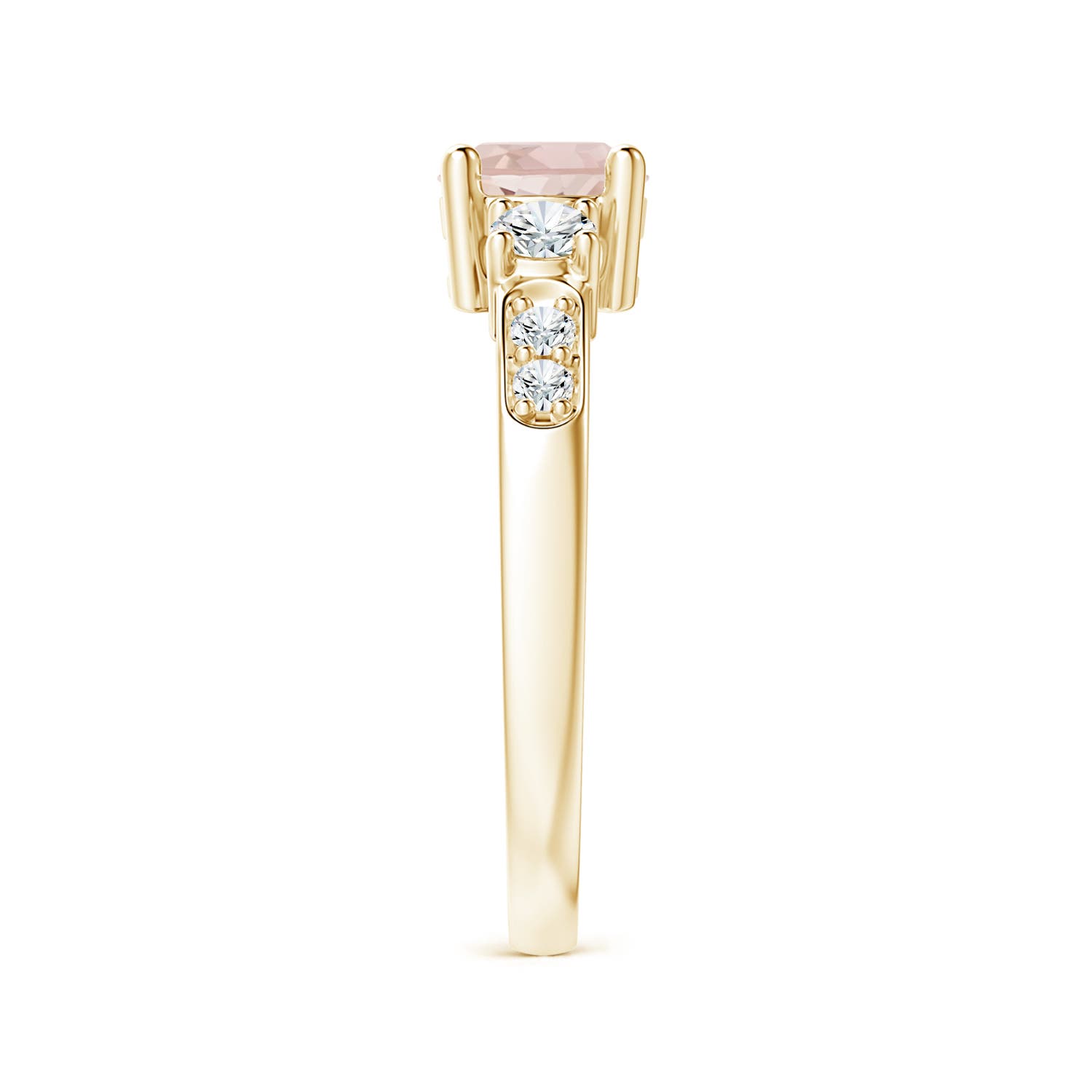 AA - Morganite / 1.03 CT / 14 KT Yellow Gold