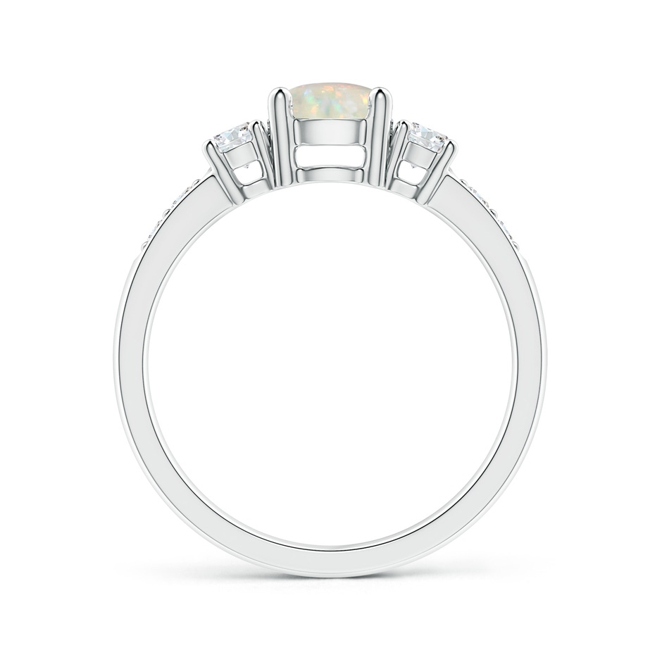 6mm AAA Three Stone Opal and Diamond Ring in P950 Platinum side-1
