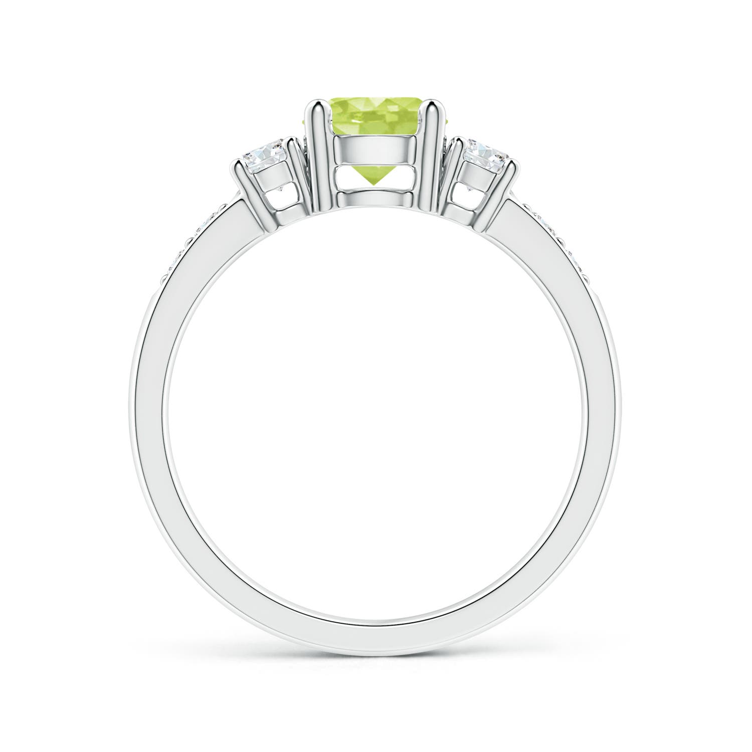 A - Peridot / 1.28 CT / 14 KT White Gold