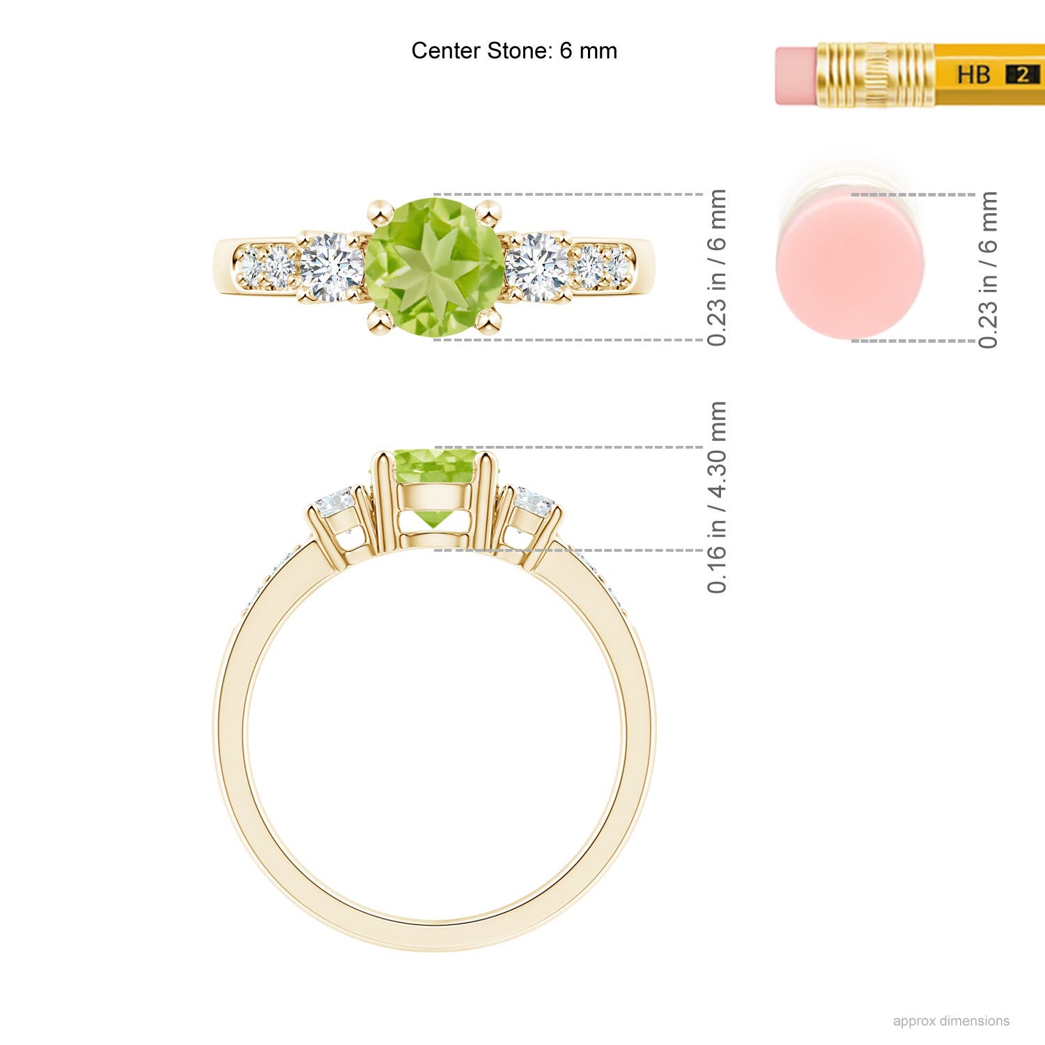 AA - Peridot / 1.28 CT / 14 KT Yellow Gold