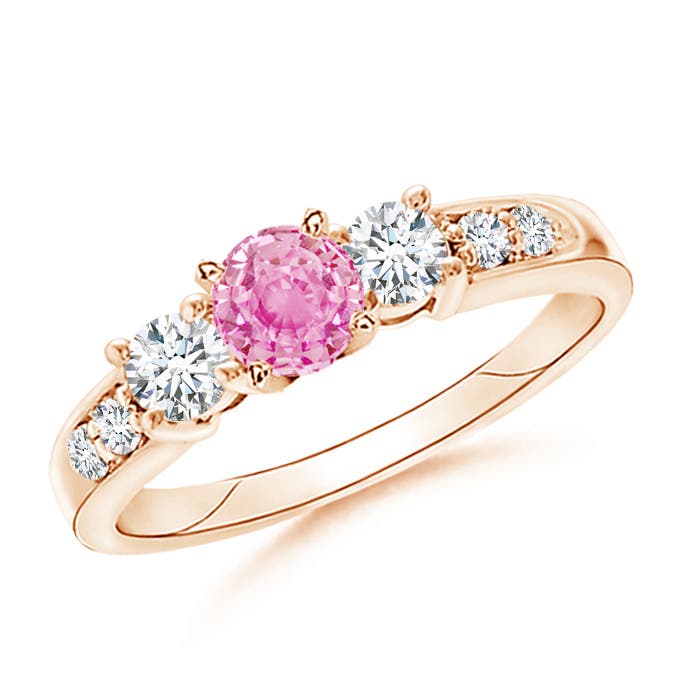 A - Pink Sapphire / 1.33 CT / 14 KT Rose Gold