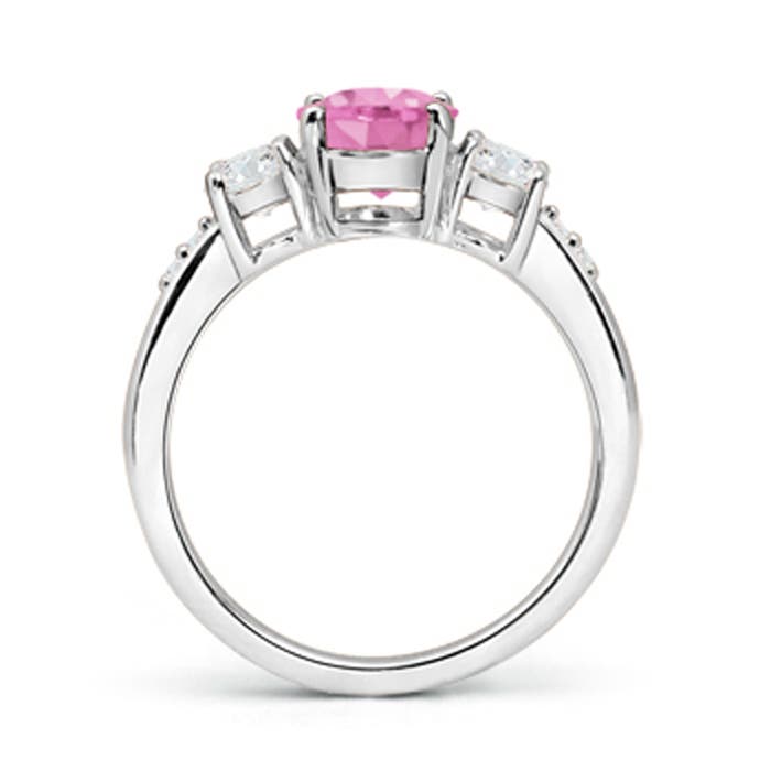 A - Pink Sapphire / 1.33 CT / 14 KT White Gold