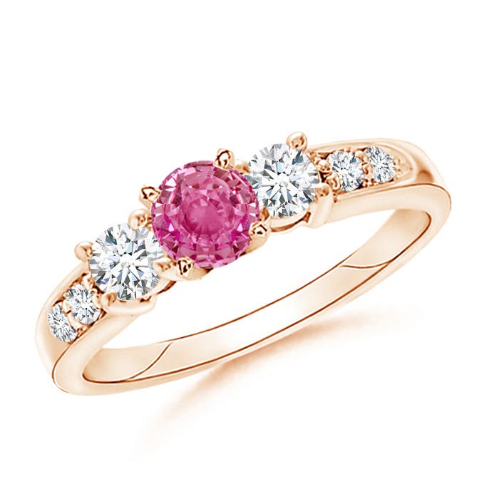 AAA - Pink Sapphire / 1.33 CT / 14 KT Rose Gold