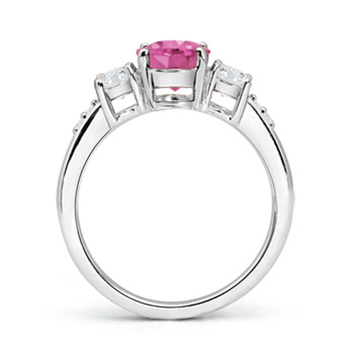 AAA - Pink Sapphire / 1.33 CT / 14 KT White Gold