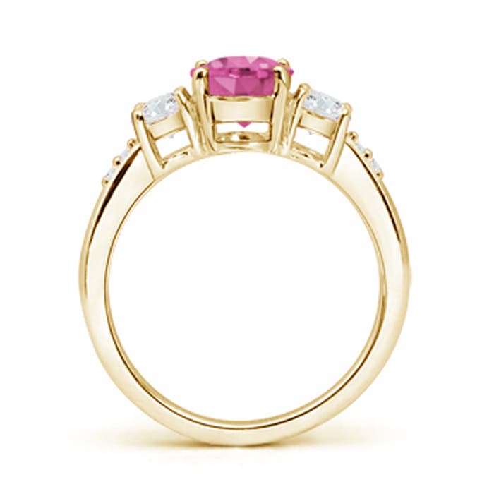 AAA - Pink Sapphire / 1.33 CT / 14 KT Yellow Gold