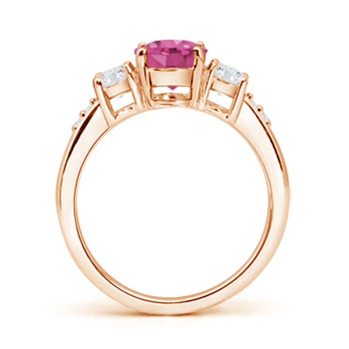 AAAA - Pink Sapphire / 1.33 CT / 14 KT Rose Gold