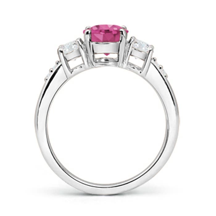 AAAA - Pink Sapphire / 1.33 CT / 14 KT White Gold