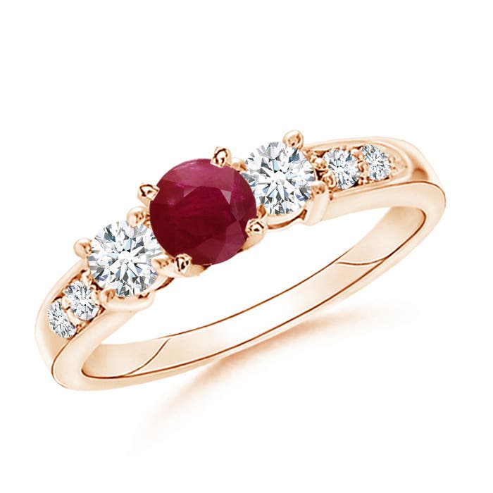 A - Ruby / 1.33 CT / 14 KT Rose Gold