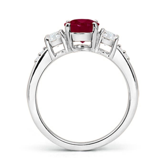 A - Ruby / 1.33 CT / 14 KT White Gold