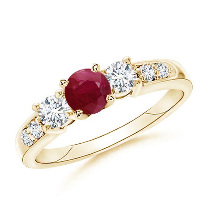 A - Ruby / 1.33 CT / 14 KT Yellow Gold