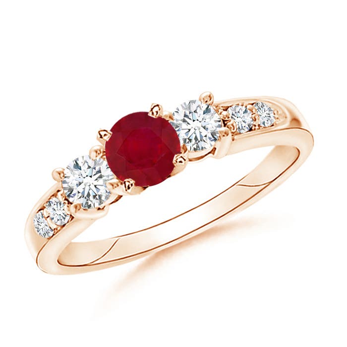 AA - Ruby / 1.33 CT / 14 KT Rose Gold