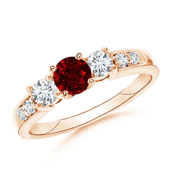 AAAA - Ruby / 1.33 CT / 14 KT Rose Gold